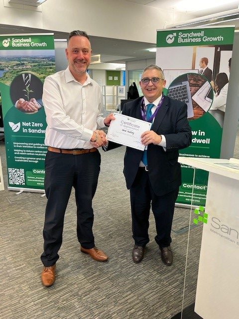 Lee Kingston and Councillor Peter Hughes